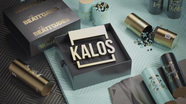 Kalos logo in gold