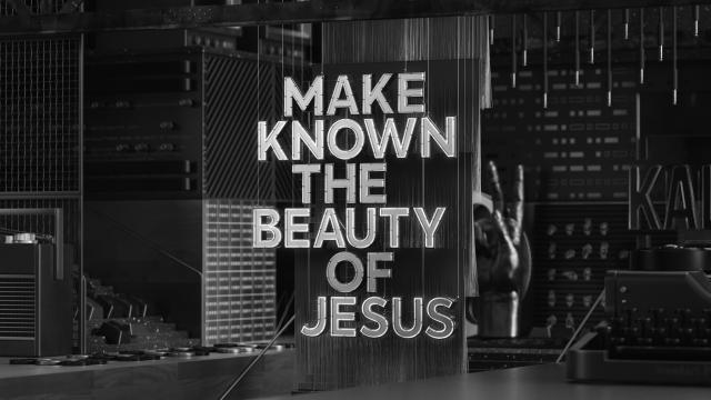 3d type of Church tagline hung with string
