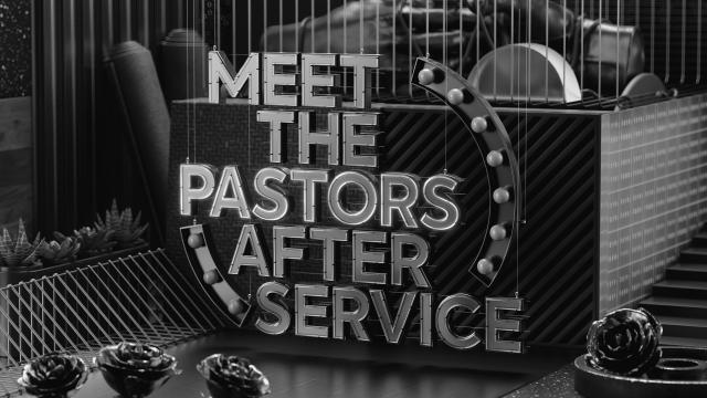 Meet the pastors 3d typography