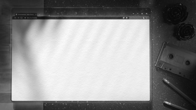 Blank announcement slide