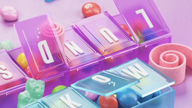 Pill box of candy